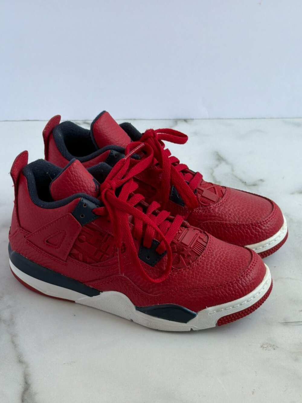 Nike Jordan 4 Retro FIBA Red Blue PS Sneakers Size 13C